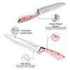 Kitchen Knife Set, Retrosohoo 9-Pieces Pink Sharp Non-Stick Coated Chef