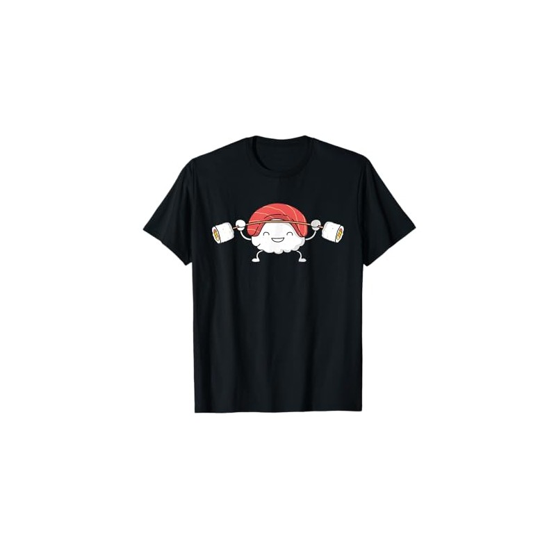 Divertente sushi squat bilanciere sollevamento pesi palestra allenamento Maglietta