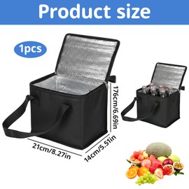 Small Cooler Bag, Cooler Bag Small, Ice Box For Food Travel, Compact 21 x 17 x 14 cm Portable Travel Cool Bag For Office Meals And Outdoor Activities