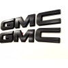 Auto Front & Rear Matte Black OVERLAY Emblem Badge Fit