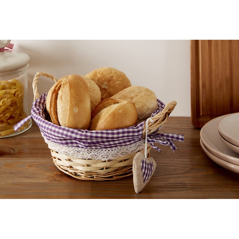 Premier Housewares Round Picnic Blanket Basket Hamper Handles Picnic Basket