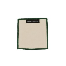 Dean and Deluca Heavy Overlock Coaster Natural x Green Approx. 4.3 x 4.3 inches (11 x 11 cm)