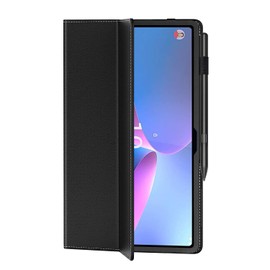 SaharaCase Folio Series Case Cover for Lenvo Yoga Tab P11 (2nd Generation) [Shockproof Bumper] Heavy Duty Rugged Protection Antislip PU Leather Integrated Kickstand - Black