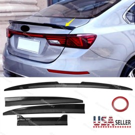 Carbon Fiber Look Rear Trunk Window Spoiler Wing for Kia Optima Forte Sedan DP
