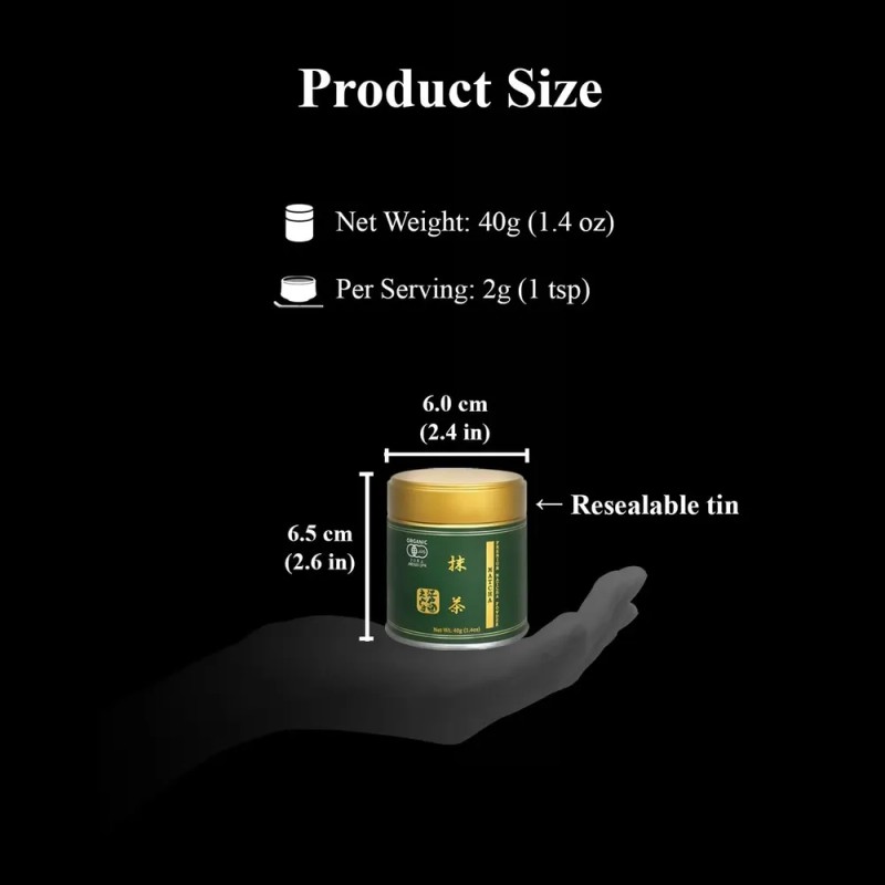 Yedoensis Matcha Premium Orgánico Japonés En Polvo - 40 G