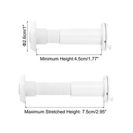 PATIKIL 9/16" Door Viewer Peephole, 2 Pcs Copper Privacy Door Viewer with Privacy Cover, 180-Degree Fits 1-3/4" to 2-15/16" Door with 14mm/0.55" Drill Bit for Security, White