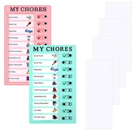 2 Pieces Memo Plastic Board RV Checklist Board Reusable Checklist Note Board Simple-Reminder Tool Notes and Messages Board (Pink & Green)