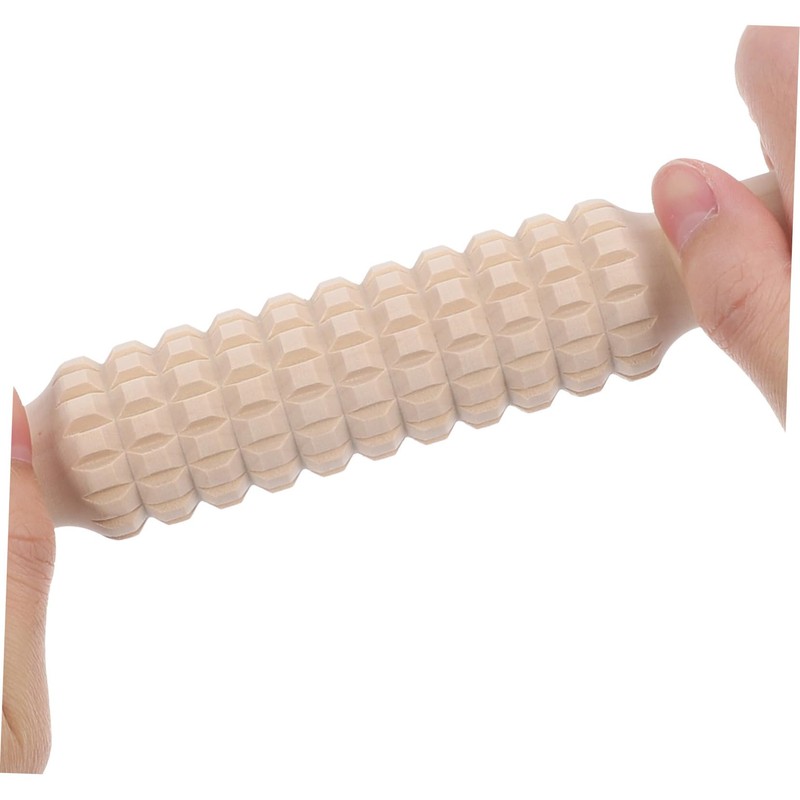 Ciieeo 2Pcs DIY Clay Printing Rods Wooden Mud Rolling Sticks