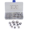 M3-M12 165 Pieces Stainless Steel Nylon Lock Nut Sets, Self-Locking