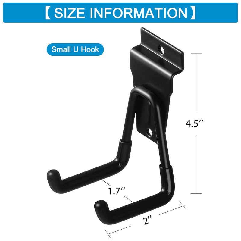 PYBTOOL 12Pack Slatwall Hooks Heavy Duty Slatwall Accessories Garage Slatwall