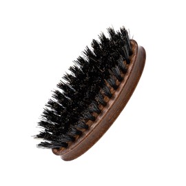 Mini Beard Brush for Men, Boar Bristle Beard Brush for Travel, Oval Moustache Beard Brush Pocket Size Wooden Beard Brush for Beard Grooming and Styling