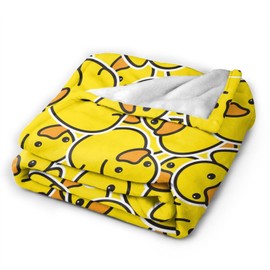 Duck Cartoon Cute Yellow Blanket, Soft Blankets Flannel Bed Throw Cozy Lightweight Plush Gifts for Kids Boys Girls Women Men Sofa Couch Bedroom Living Rooms Warm All Season, Home Decor, 60"x50"