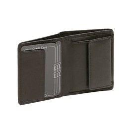 LEAS Minibörse extra dünn Echt-Leder, schwarz Mini-Edition
