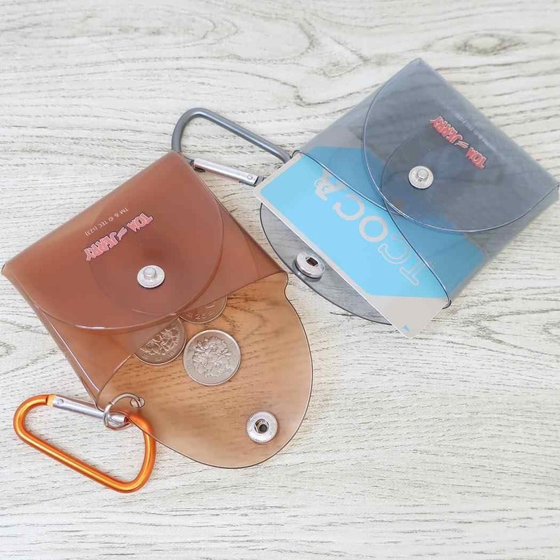 T'S Factory TJ-5544113JF Jelly Face Snap Clear Pouch with Carabiner,
