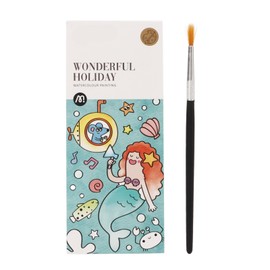 Kids Watercolor Painting Book Improve Creativity Thickened Pocket Drawing Book Kit with Brush Type 2
