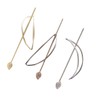 LALAFINA 3pcs Metal Hollow-out Oval Hair Sticks Hair Clips for