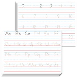 8 Packs Alphabet & Number Whiteboards, Double Sided Dry Erase Board Letters Numbers Tracing Writable and Erasable Handwriting Board for Kids, Students, Classroom and Home (Each Measures 12” x 9”)