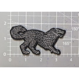Unbranded Game of Thrones Patch 2x3.5" House Stark Dire Wolf Embroidered Iron On