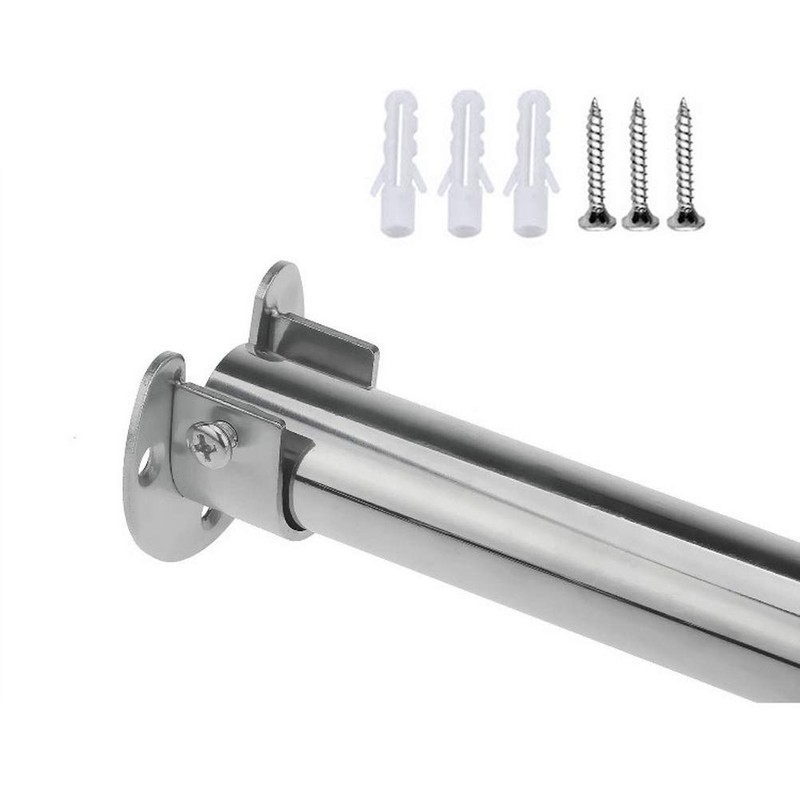 2 Pack Flange Rod Holder, Closet Rod Bracket End Supports