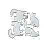 4Pcs Cats Dies Metal Die Cuts, Cats Frame Metal Cutting