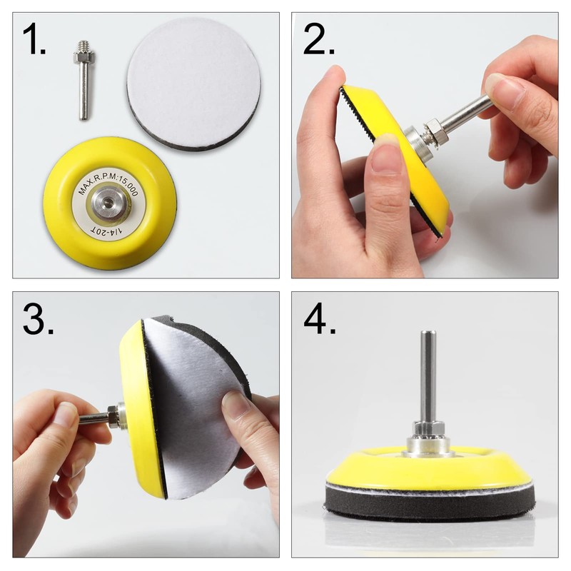 LEONTOOL 4 Inch Hook and Loop Soft Sponge Cushion Interface