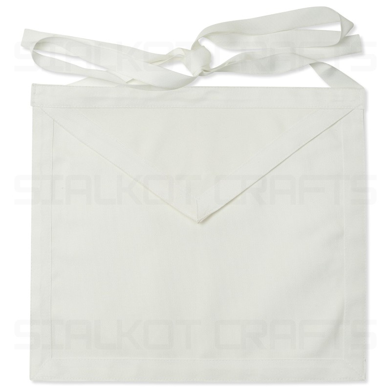 SialkotCrafts Premium Canvas Fabric Masonic White Apprentice Enterance Member Apron