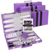 Crazy Games Backgammon Set - Classic Purple Large 18 Inch