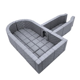 Deluxe Locking Dungeon Tiles - Masonry and Stone, Paintable 3D Printed Tabletop Role Playing Game Terrain Scenery for 28mm Miniatures