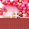 2pcs Red Table Skirt Grass Table Skirt,Red Metallic Tinsel Foil