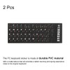 PATIKIL 2Pcs Chinese-English Keyboard Stickers - Black Background with Orange