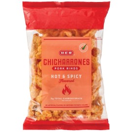 HEB 1 Bag - H-E-B Chicharrones Pork Rinds - Hot And Spicy  5 oz