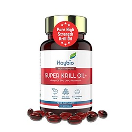 Krill Oil Capsules High Strength - Organic Joint Care Pain Relief Supplements - Antarctic Pills - Includes Omega 3 (500mg), DHA & EPA 90 Softgels