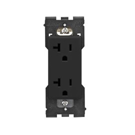 Leviton Renu Tamper-Resistant Outlet, 20-Amp, 125VAC, RER20-OB, Onyx Black