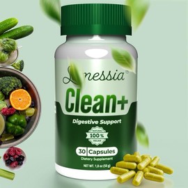 Robutop Sli-Messia Clean+ 30 Capsules – Daily Digestive Support with Moringa, Mulberry, Ginger, Probiotics, Fiber, Organic Vitamins, Plant-Based, Non-GMO