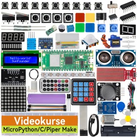 SUNFOUNDER Ultimate Starter Kit for Raspberry Pi Pico W with Online Tutorials, 454 Items, 117 Projects, Piper Make and C/C++, MicroPython (Compatible with Arduino IDE)