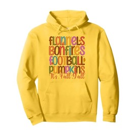 Flannels Bonfires Football Pumpkins Fall Y’all Thanksgiving Pullover Hoodie