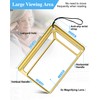 Tobegiga 4X Full Page Magnifying Glass for Reading, Lightweight Rectangular