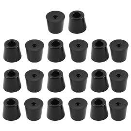 uxcell 20pcs Rubber Feet Bumper Furniture Chair Table Sofa Amplifier Speaker Cabinet Leg Pads Floor Protector, D19x15xH17mm