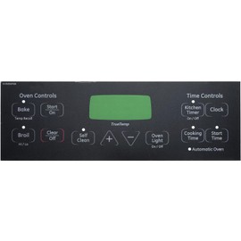 WB27T11005 Faceplate Graphics Overlay Range Control Panel Touchpad for GE Range Oven Stove