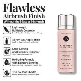 MagicMinerals AirBrush Foundation by Jerome Alexander, Mini Travel Size 1FL Oz, Easy Application Spray Makeup with Anti-aging Ingredients for Smooth Radiant Skin - Warm Beige