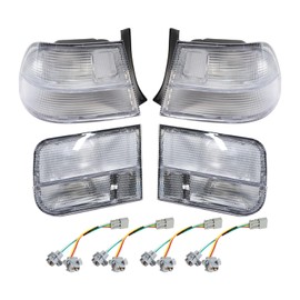 1409KMT Civic Tail Lights All Clear Lens Left & Right Compatible with 1996-2000 Hon-da Civic Coupe 2-Door