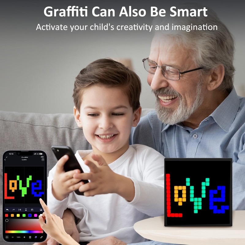 Seyxicnor Pixel Art Display 16x16 RGB, Animation LED Pixel Art