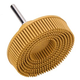 Abrasive Wheel For Drill, 3 Inch Bristle Disc Sanding Discs Abrasive Brush Deburring Disc Brush Bristle Grinder Resin Polishing Wheel with 1/4inch Shank Attachment for Metal