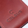 [CELSUS] Genuine Leather Bag Name Tag (Red Brown)