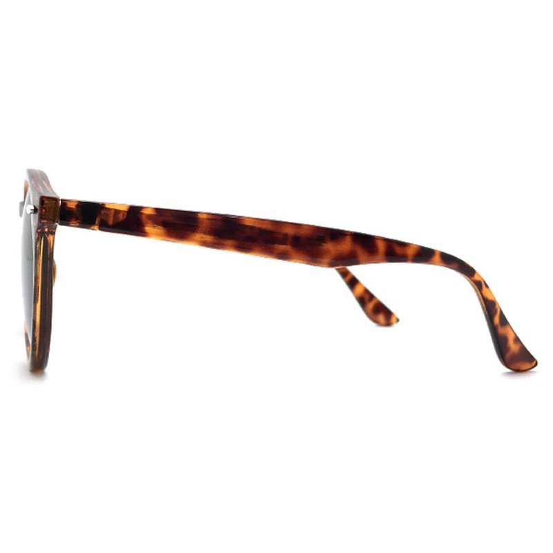 Classic Round Boston Sunglasses, Tortoise Shell x BROWN