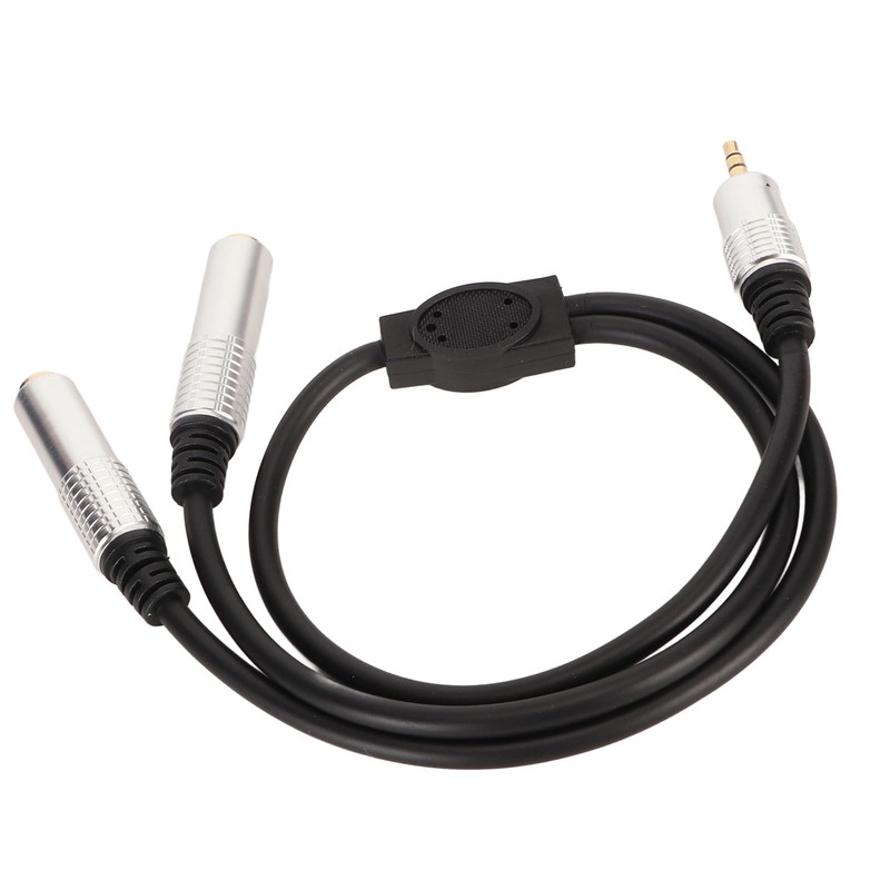 3.5mm to Dual 6.35mm Cable Male to Dual Female Plug