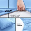 Moonlight Bedding Double Fitted Sheet - 25cm Deep Pockets Ultra