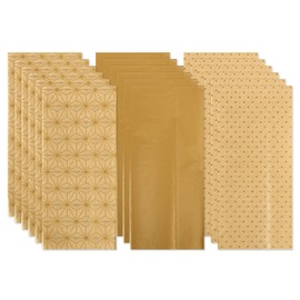 Papyrus 18 Sheets 20 in. X 26 in. Gold Tissue Paper for Christmas, Hanukkah, Kwanzaa and All Holidays, Winter Wonderland