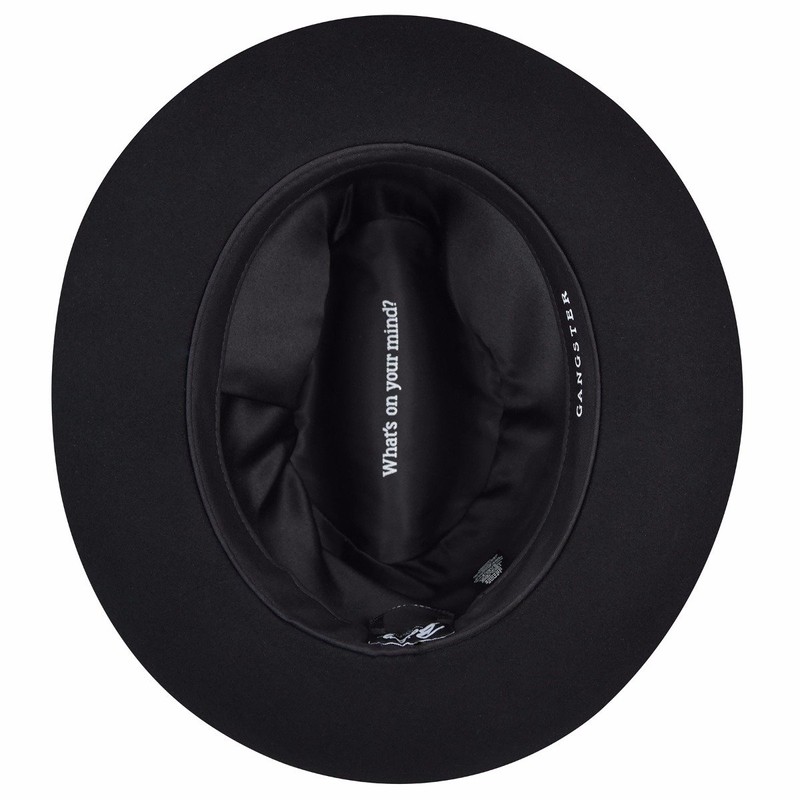 Bailey of Hollywood Gangster Fedora Black, Small