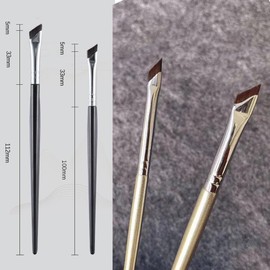 TSUOUKL 8Stück Eyeliner Pinsel Set, Lidschatten Pinsel, Pinsel Abgewinkelter Dünn, Professioneller Augenbrauen Pinsel Präzise Make Up Eyebrow Brush für Eyeliner Augenbrauen Kosmeti Anfänger